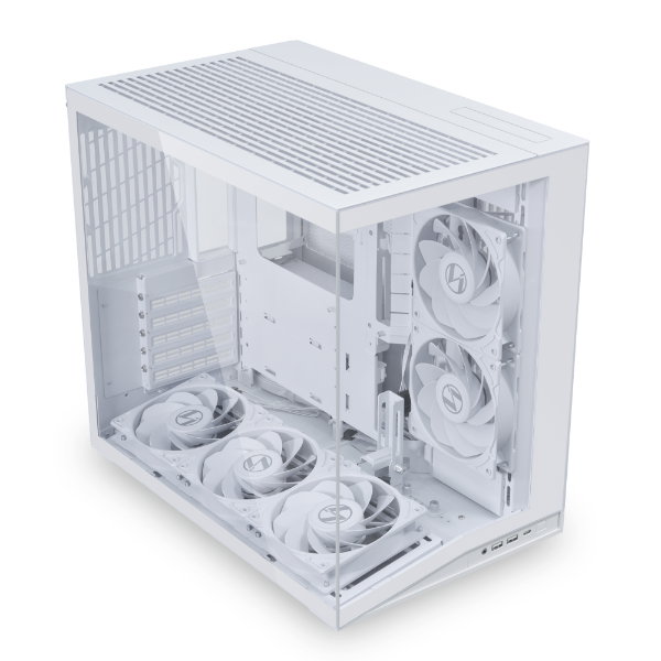 Lian Li Boîtier PC Gaming O11D Mini V2 Blanc Tour ATX Verre Trempé Aluminium