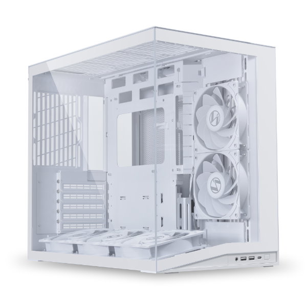 Lian Li Boîtier PC Gaming O11D Mini V2 Blanc Tour ATX Verre Trempé Aluminium