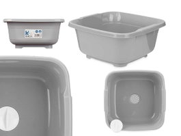 ARTE REGAL Barreño Carré 11 L Gris avec Bouchon