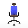 Piqueras y Crespo Chaise de Bureau Motilla Bleu et Brun foncé