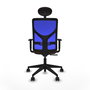 Piqueras y Crespo Chaise de Bureau Motilla Bleu et Brun foncé