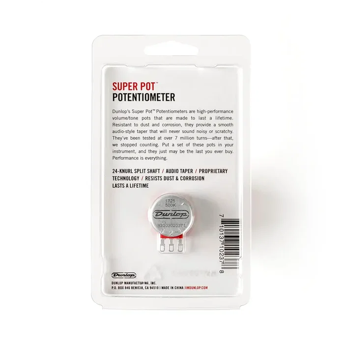 Dunlop Super Pot Potentiomètre 500K Split Shaft - Volume/Ton