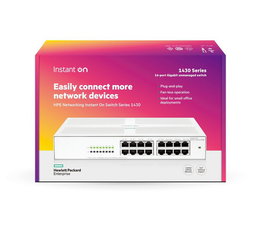 Aruba Instant On Commutateur Ethernet Gigabit Non Géré 16 Ports 1430 - PoE 124W, Prêt à l'Emploi pour Petites Entreprises