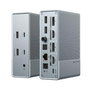 Hyper HyperDrive GEN2 Station d'accueil USB-C 15 Ports avec Triple Écran, HDMI/DP 4K, 100W PD, Gigabit Ethernet - Réf. HDG215-EU