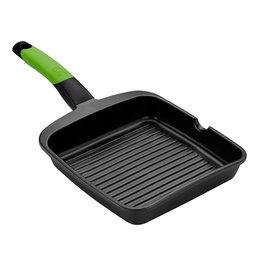 Bra Grill avec rainures en aluminium fondu Prior 28 x 28 cm