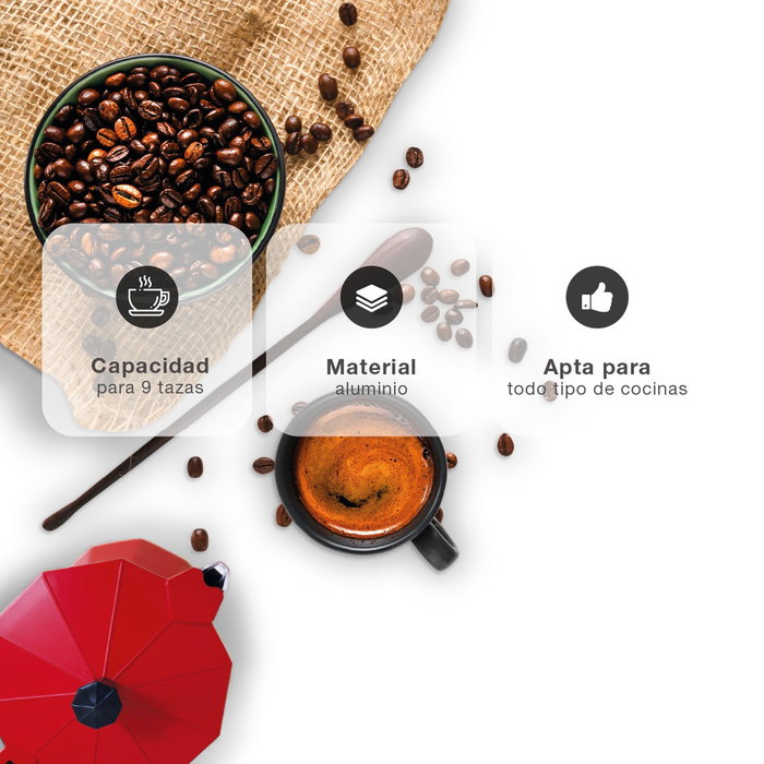 Väline Cafetière Kalossi 9 tasses Rouge Väline Cafetière Kalossi 9 tasses Rouge
