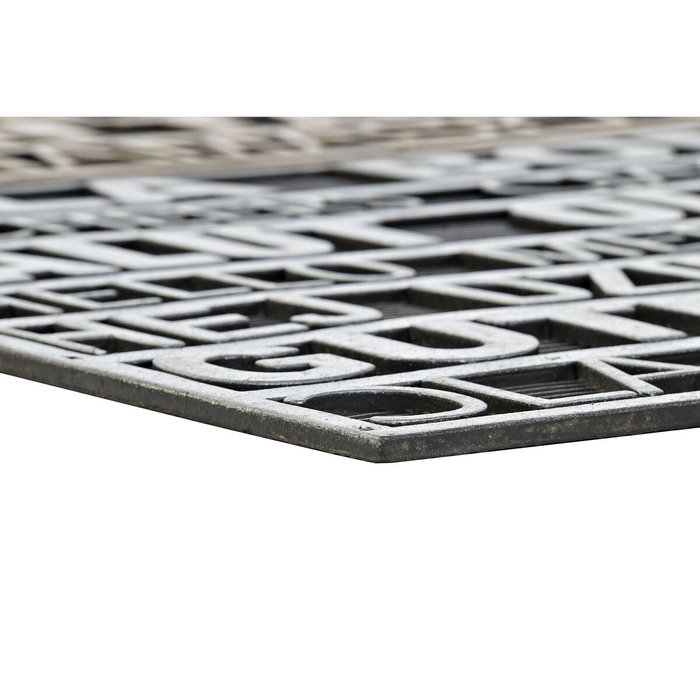 Paillasson DKD Home Decor Argenté Doré Caoutchouc 2 Unités Urbaine (75 x 45 x 0,5 cm)