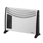 Convecteur Électrique Blanc 2000W 3 Puissances Fonction Turbo Thermostat Réglable Protection Surchauffe Poignée 48x68,5x20cm