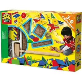 SES Creative - Jeu de Tap Tap Original, 32 pièces en bois pour enfants dès 3 ans, Développe la Motricité Fine (Hobby 3-6)