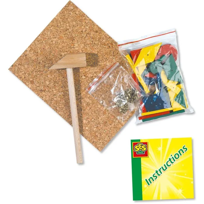 SES Creative - Jeu de Tap Tap Original, 32 pièces en bois pour enfants dès 3 ans, Développe la Motricité Fine (Hobby 3-6)