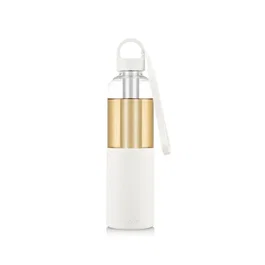 BODUM Gourde Isotherme MELIOR 1,2 L avec Filtre Infuseur Inox - Tritan - Dragonne en Silicone - Blanc