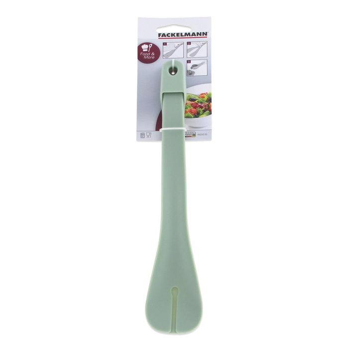Fackelmann Set de 2 Saladiers en Inox et Couverts à Salade Clipsables
