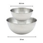 Fackelmann Set de 2 Saladiers en Inox et Couverts à Salade Clipsables