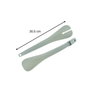 Fackelmann Set de 2 Saladiers en Inox et Couverts à Salade Clipsables