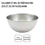 Fackelmann Set de 2 saladiers en inox 20,5 cm et 25 cm avec couverts à salade clipsables