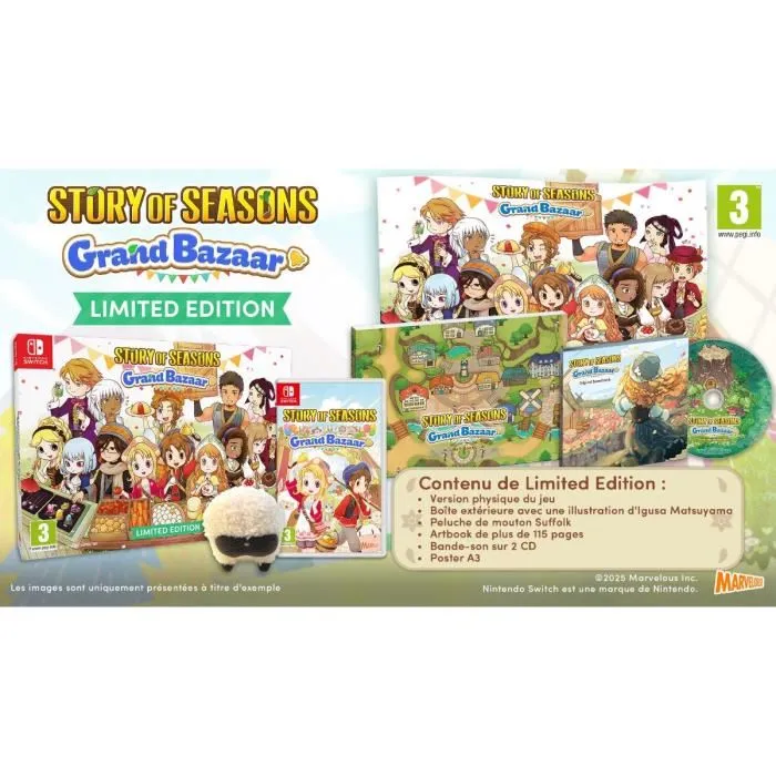 Just For Games Story of Seasons: Grand Bazaar - Edition Limitée - Jeu de simulation de vie et de ferme sur Nintendo Switch avec contenu exclusif