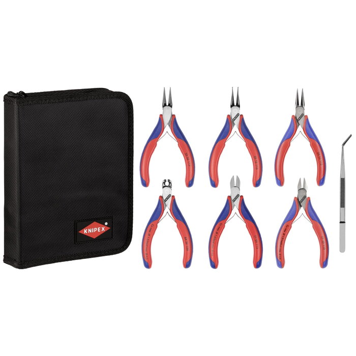 Knipex Set de 7 pinces électroniques avec boîtier Knipex Set de 7 pinces électroniques avec boîtier