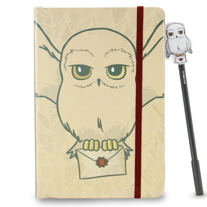Karactermania Set Quotidien Harry Potter Hedwig avec Journal 100 Pages Rigide et Stylo Décoratif en Cadeau