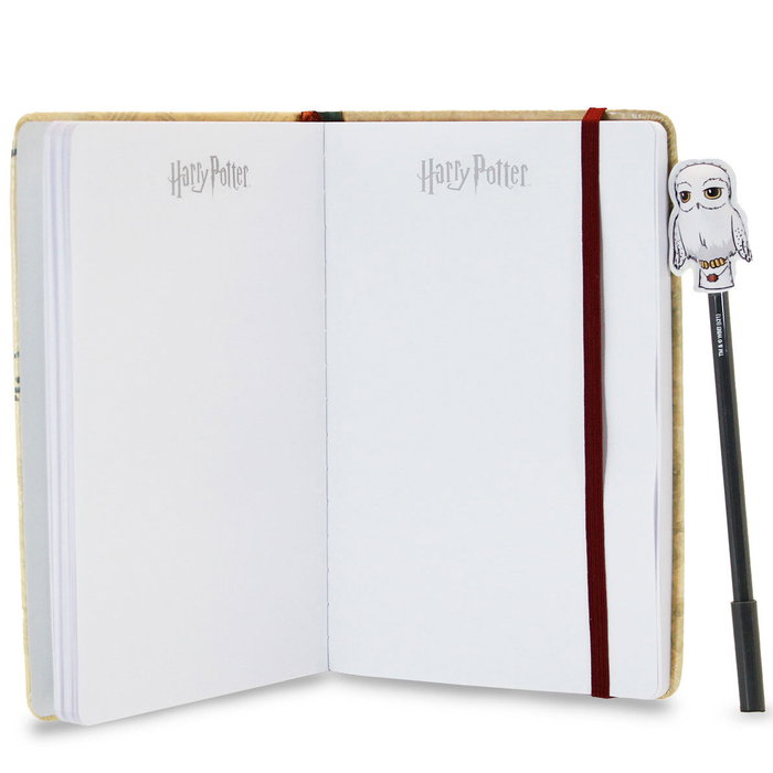 Karactermania Set Quotidien Harry Potter Hedwig avec Journal 100 Pages Rigide et Stylo Décoratif en Cadeau