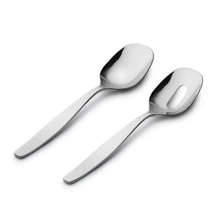 Alessi ANF06/14 Itsumo - Couverts de salade en acier inoxydable 18/10 - Design minimaliste par Naoto Fukasawa Alessi ANF06/14 Itsumo - Couverts de salade en acier inoxydable 18/10 - Design minimaliste par Naoto Fukasawa