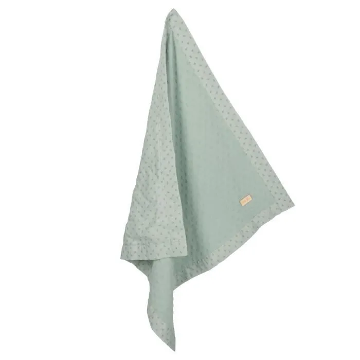 Roba Couverture pour Bébé Bio Lil Planet 80 x 80 cm - Coton Biologique Certifié GOTS - Motif Pois Vert