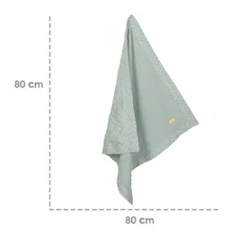 Roba Couverture pour Bébé Bio Lil Planet 80 x 80 cm - Coton Biologique Certifié GOTS - Motif Pois Vert