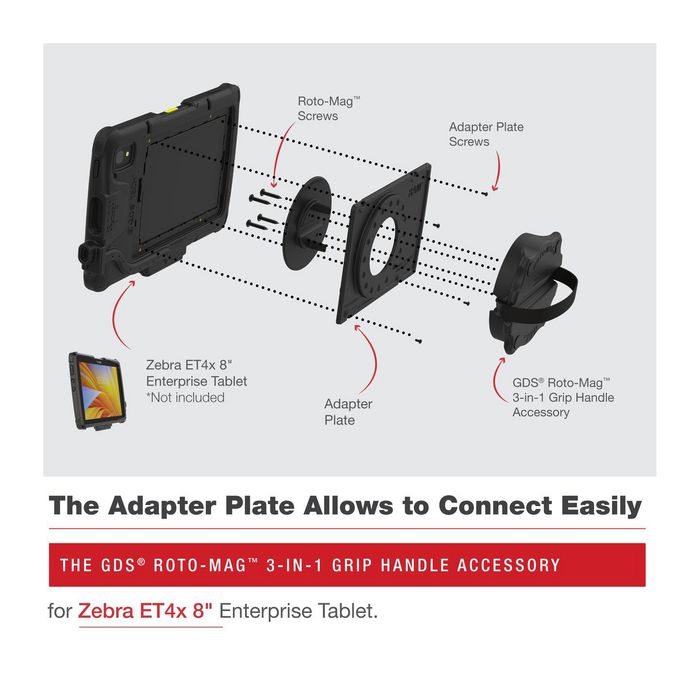 RAM Mounts Accessoire Poignée Multifonction Roto-Mag 3 en 1 pour Tablette d'Entreprise Zebra ET40 ET45 8 Pouces (RAM-GDS-ROTO2-ZE20U) RAM Mounts Accessoire Poignée Multifonction Roto-Mag 3 en 1 pour Tablette d'Entreprise Zebra ET40 ET45 8 Pouces (RAM-GDS-ROTO2-ZE20U)