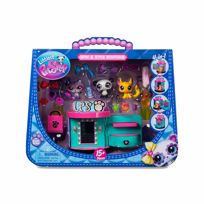 Bandai Coffret Sweet & Style Littlest Pet Shop avec 3 Petshops Deluxe et 15 accessoires Bandai Coffret Sweet & Style Littlest Pet Shop avec 3 Petshops Deluxe et 15 accessoires