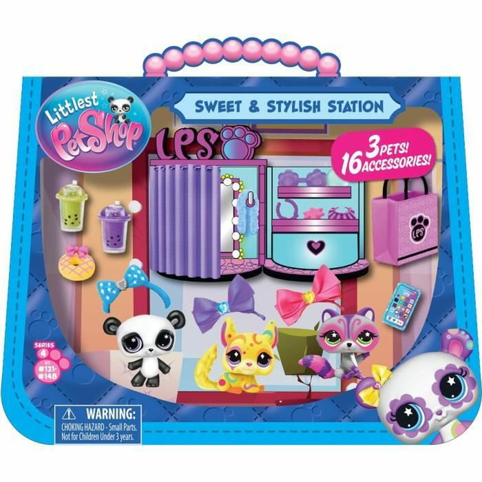 Bandai Coffret Sweet & Style Littlest Pet Shop avec 3 Petshops Deluxe et 15 accessoires Bandai Coffret Sweet & Style Littlest Pet Shop avec 3 Petshops Deluxe et 15 accessoires
