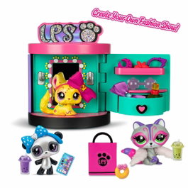 Bandai Coffret Sweet & Style Littlest Pet Shop avec 3 Petshops Deluxe et 15 accessoires