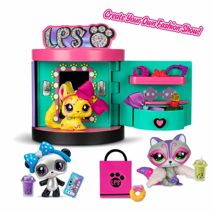 Bandai Coffret Sweet & Style Littlest Pet Shop avec 3 Petshops Deluxe et 15 accessoires Bandai Coffret Sweet & Style Littlest Pet Shop avec 3 Petshops Deluxe et 15 accessoires