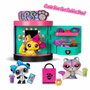 Bandai Coffret Sweet & Style Littlest Pet Shop avec 3 Petshops Deluxe et 15 accessoires