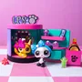 Bandai Littlest Pet Shop - Coffret Station Sweet & Stylish BF00722 - 3 figurines d'animaux Deluxe et 15 accessoires, avec carte et code Roblox