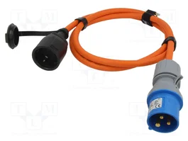 GOOBAY Rallonge réseau H07RN-F 3G2,5mm2 1,5m Orange