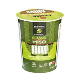 King Soba Vaso Sopa Ramen Miso 85g Bio Sans Gluten - Bol de Nouilles Instantané