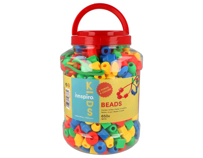 Innspiro Assortiment de Perles Maxi en Plastique, 650 pièces Innspiro Assortiment de Perles Maxi en Plastique, 650 pièces