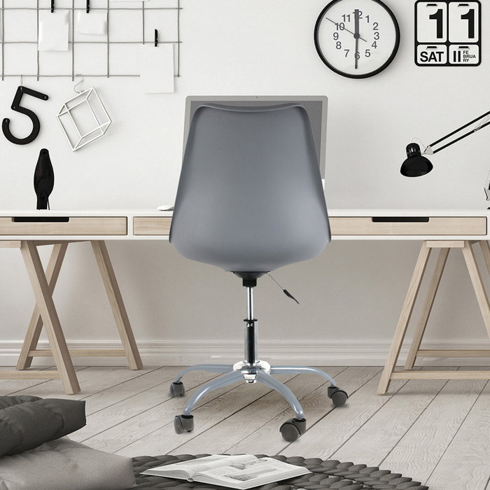Home Deco Factory Silla C/Ruedas Kiruna Gris