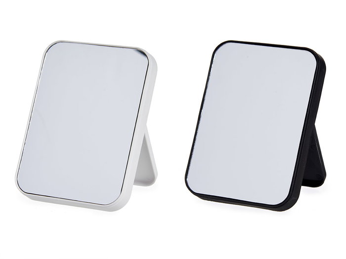 Berilo Miroir en plastique 15.2x11x1.8 cm - Assorti blanc ou noir (Set de 36)