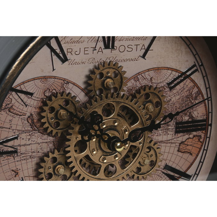 Home ESPRIT Horloge de table Noir Doré Vintage