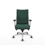 Piqueras Y Crespo Chaise de bureau Albacete confidente, mécanisme synchrone, Vert bouteille