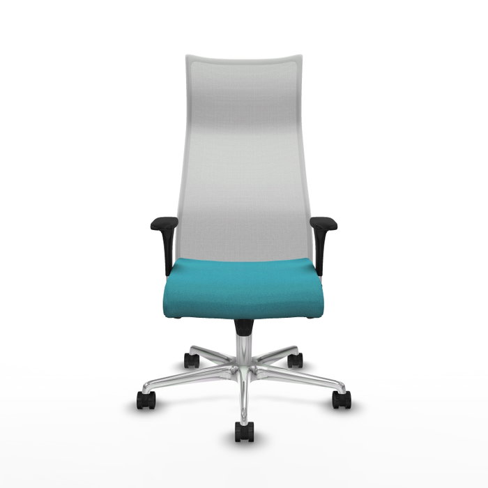 Piqueras y Crespo Chaise de Bureau Albacete XL Turquoise et Blanc