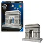 Ravensburger Puzzle 3D Iconics - Arc de Triomphe illuminé, maquette à assembler avec éclairage LED intégré