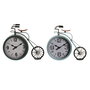Horloge de table DKD Home Decor Bleu Vert Bicyclette Vintage (2 Unités)