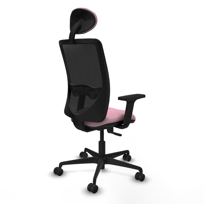 PIQUERAS Y CRESPO Chaise Zulema Synchro Rose et Noir