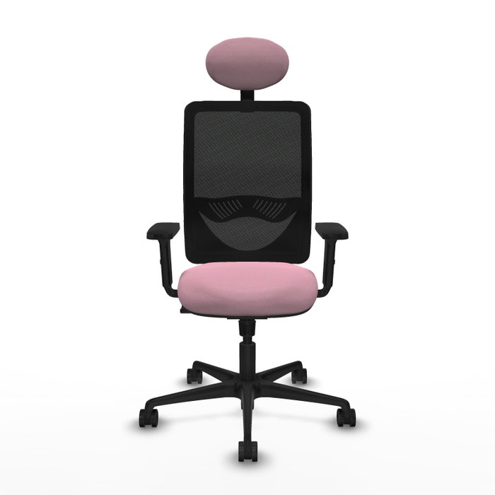 PIQUERAS Y CRESPO Chaise Zulema Synchro Rose et Noir