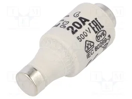 ETI POLAM Fusible en céramique DII 20A gG 500VAC 250VDC