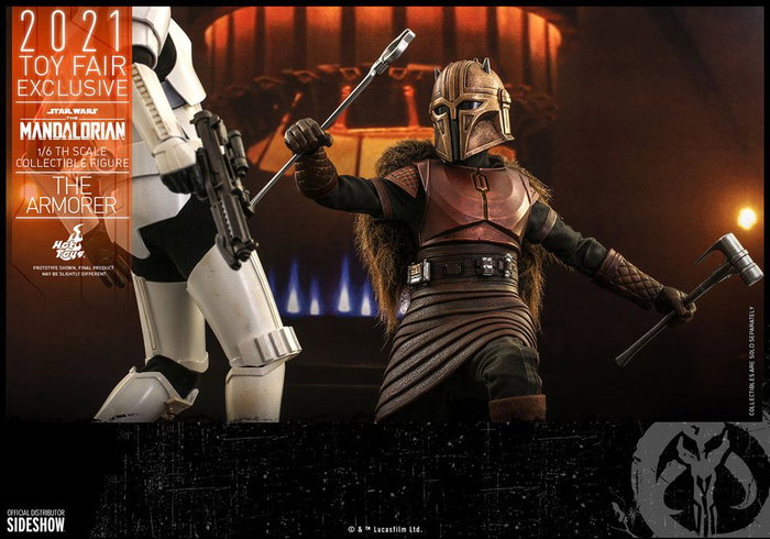 Hot Toys Star Wars The Mandalorian Figurine 1/6 The Armorer Toy Fair Exclusive 29 cm