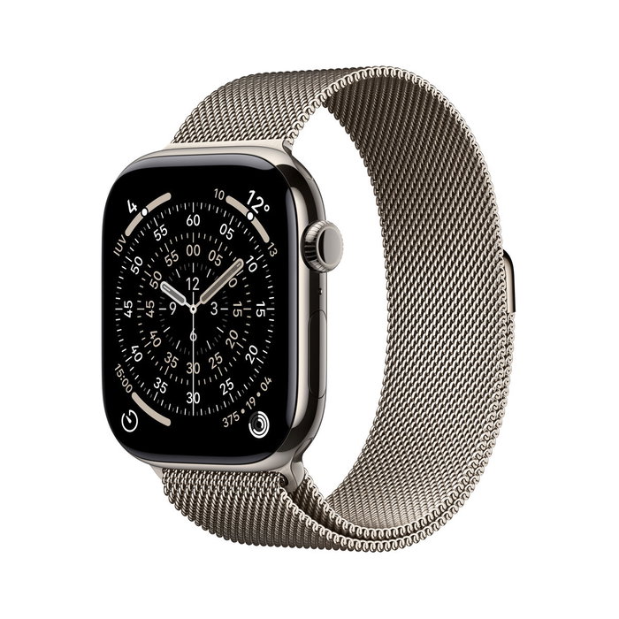 Apple Watch Series 11 GPS + Cellular 46 mm Titane Naturel Milanese Loop M/L Apple Watch Series 11 GPS + Cellular 46 mm Titane Naturel Milanese Loop M/L