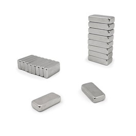 Aimant en bloc néodyme finition nickel 20 x 10 x 5 mm Force 48N Type rectangulaire N35
