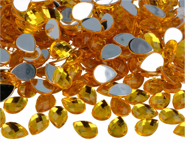 Innspiro Gemmes décoratives acryliques goutte jaune 10x14mm 1000u. approx. Innspiro Gemmes décoratives acryliques goutte jaune 10x14mm 1000u. approx.